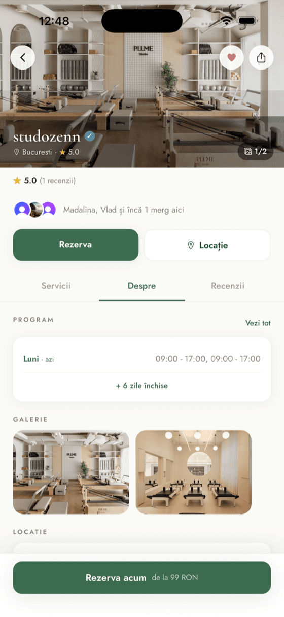 Profilul unui studio în WYRA — galerie, rating, program și rezervare